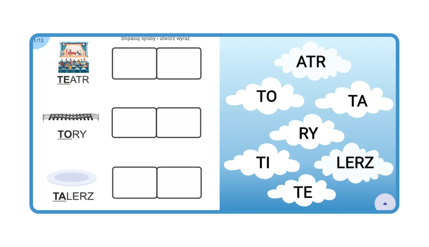 Moje sylaby cz. I - gra edukacyjna