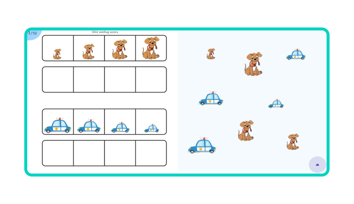 Uczę się i bawię - sekwencje i szeregi - gra matematyczna